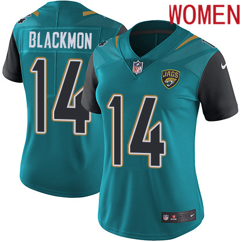 2019 Women Jacksonville Jaguars 14 Blackmon green Nike Vapor Untouchable Limited NFL Jersey